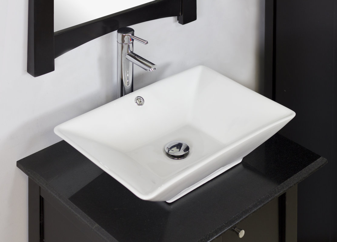 American Imaginations Above Counter Rectangular Vessel Bathroom Sink